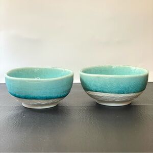 Vintage Japanese Turquoise Crackle Glaze Matcha Chawan Teabowl